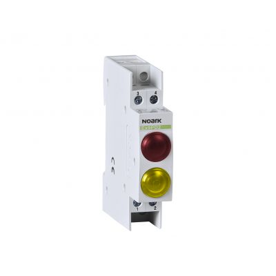 Ex9PD2ry 12V AC/DC Lampka sygnalizacyjna 12V AC/DC 1 czerwony 1 żółta LED 102485 NOARK (102485)